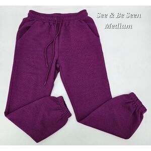 See and Be Seen Amethyst Textured Joggers – Medium